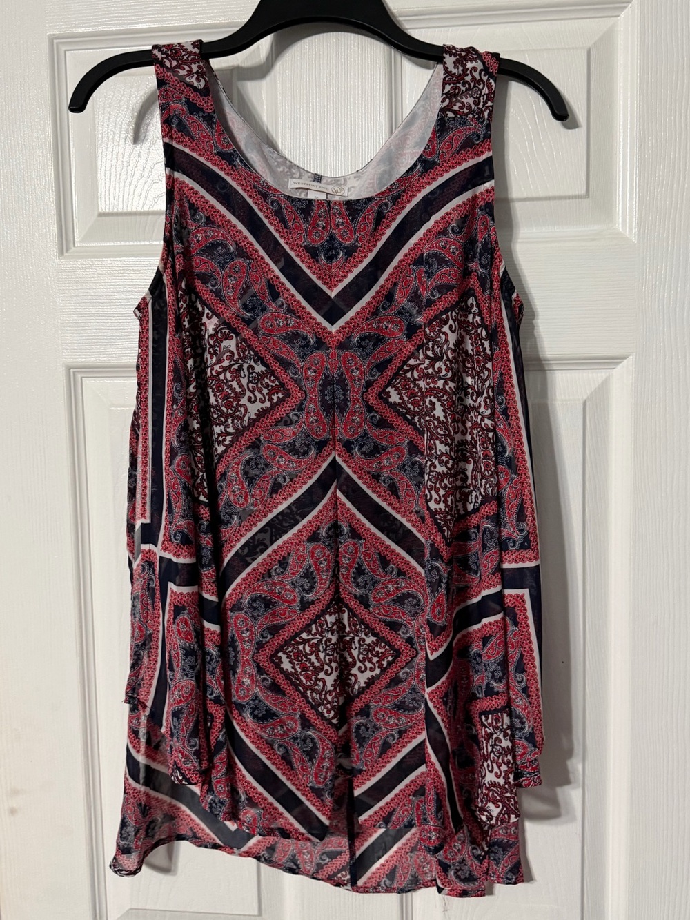 Westport 1962 Sleeveless Paisley Layered Printed Tunic